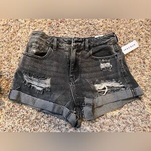 PACSUN DARK GREY MOM SHORTS